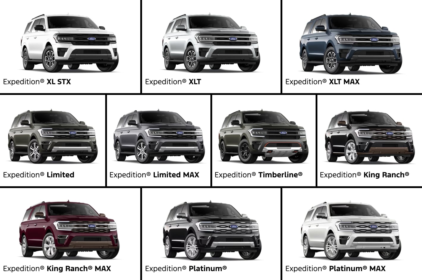 2024 Ford Expedition Trims