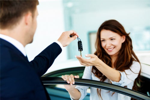 Handing over car keys